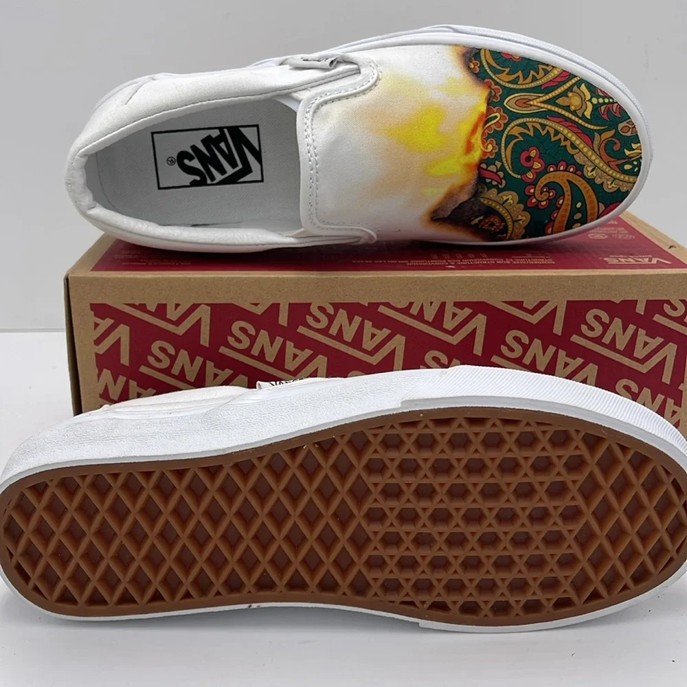 Vans Canvas Men’s Slip-On Shoes in Desert Vibes Oat Classic Slip-On (Big Reveal)